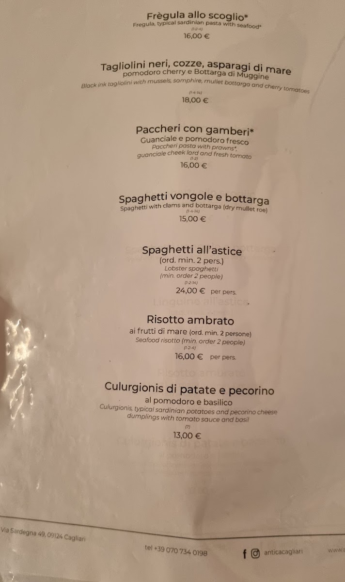 Menu Antica Cagliari Ristorante-8