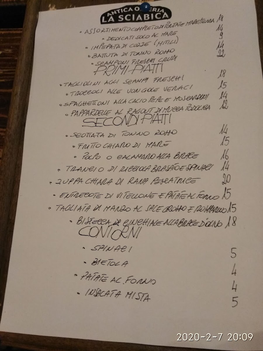 Menu Antica Osteria La Sciabica-8