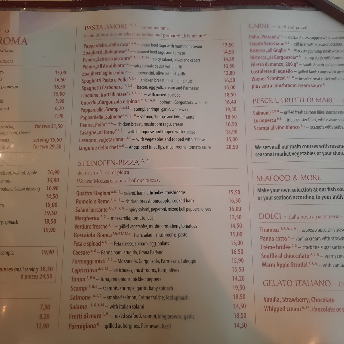 Menu Antica Roma Restaurant-10