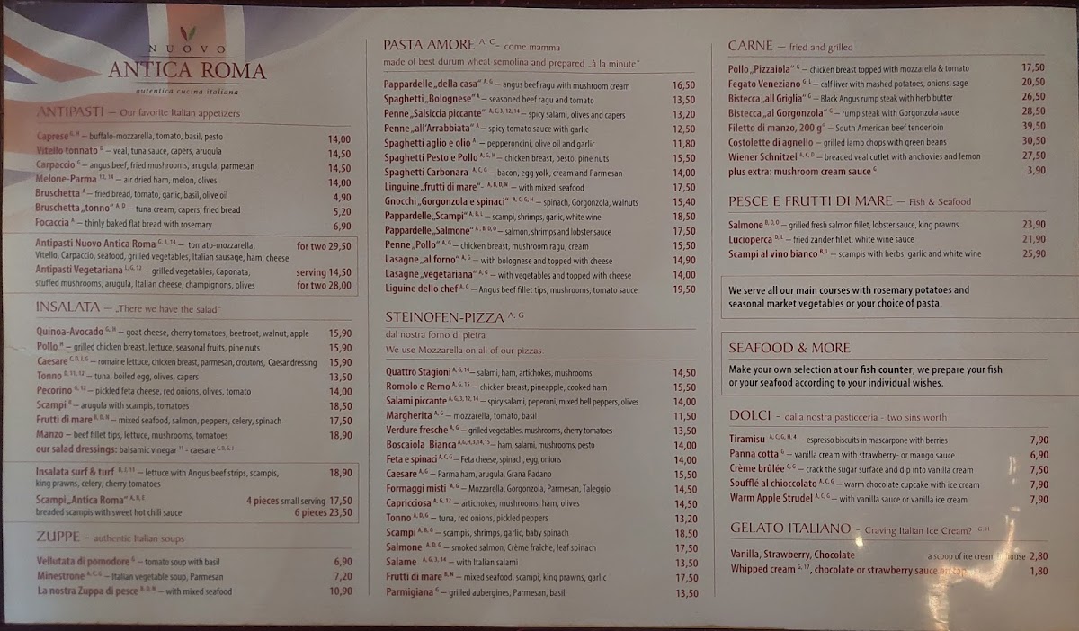 Menu Antica Roma Restaurant-4