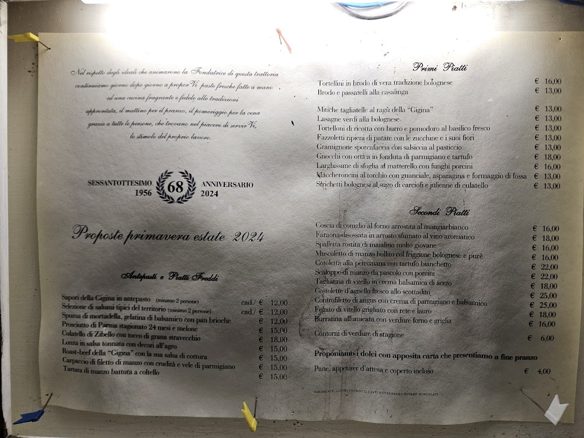 Menu Antica Trattoria Della Gigina-10