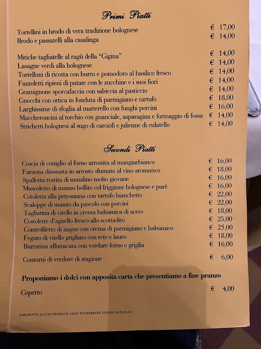 Menu Antica Trattoria Della Gigina-2