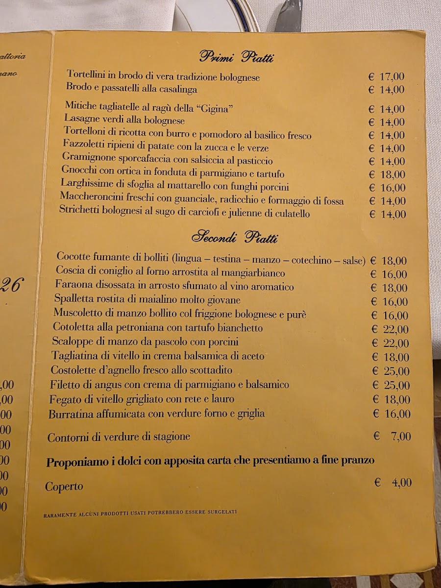 Menu Antica Trattoria Della Gigina-3