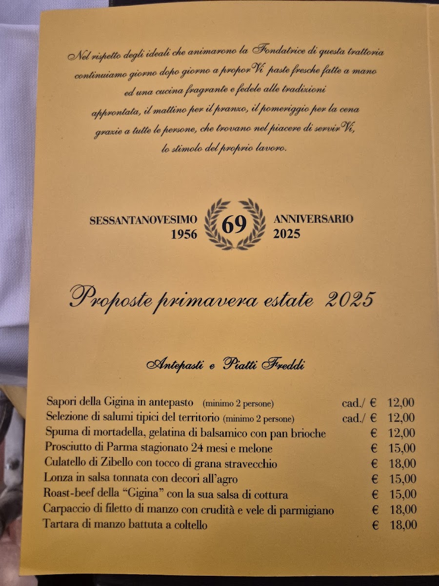 Menu Antica Trattoria Della Gigina-5