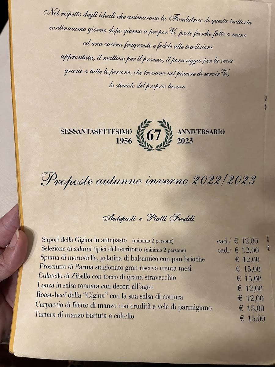 Menu Antica Trattoria Della Gigina-6