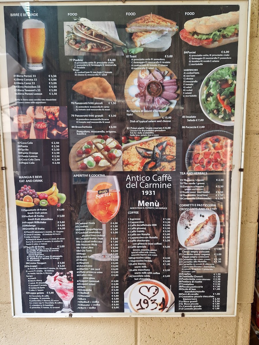 Menu Antico Caffè Del Carmine-3
