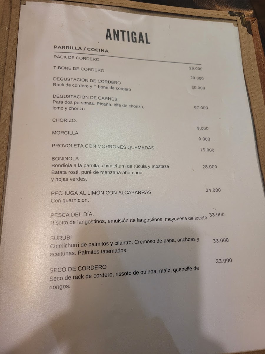 Menu Antigal Parrilla Restaurant-4