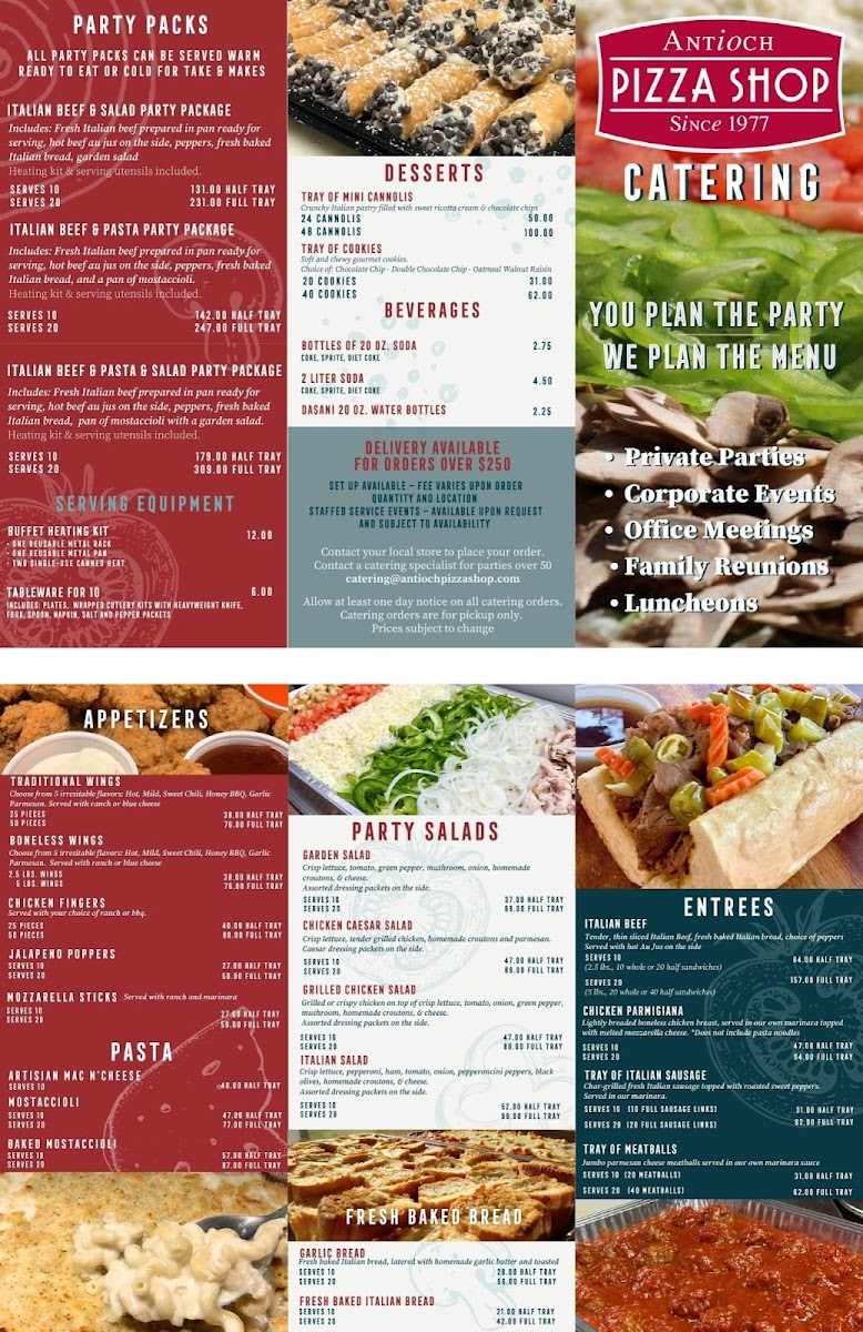Menu Antioch Pizza Shop - Mchenry, Il-1