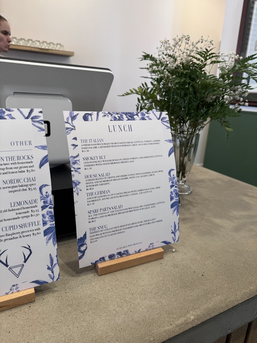 Menu Antler Specialty Goods-7