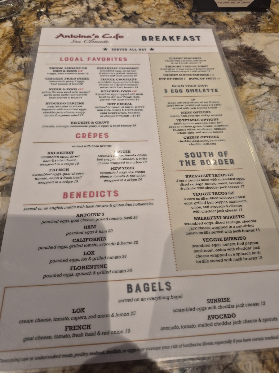 Menu Antoine's Cafe-2