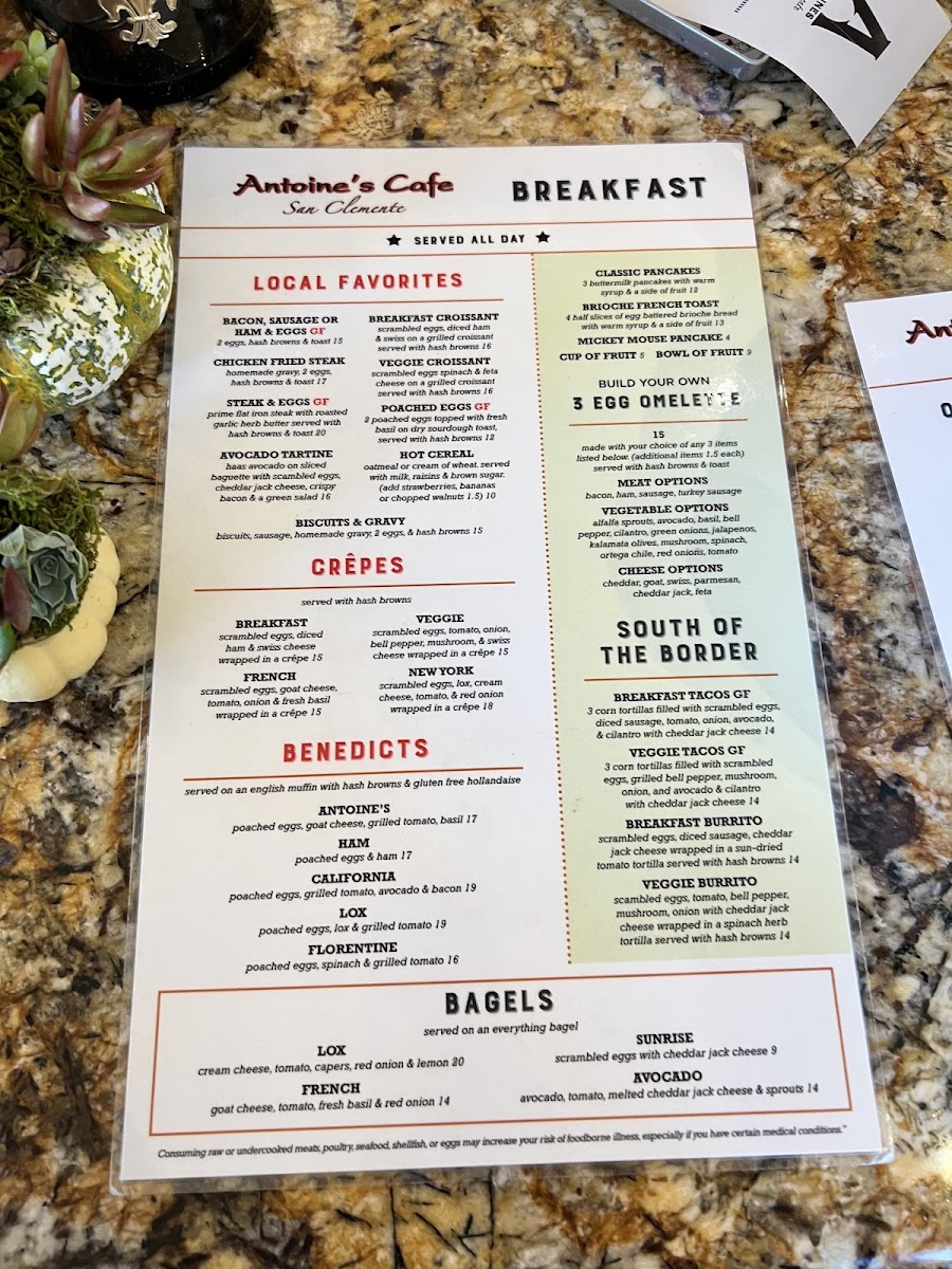 Menu Antoine's Cafe-5