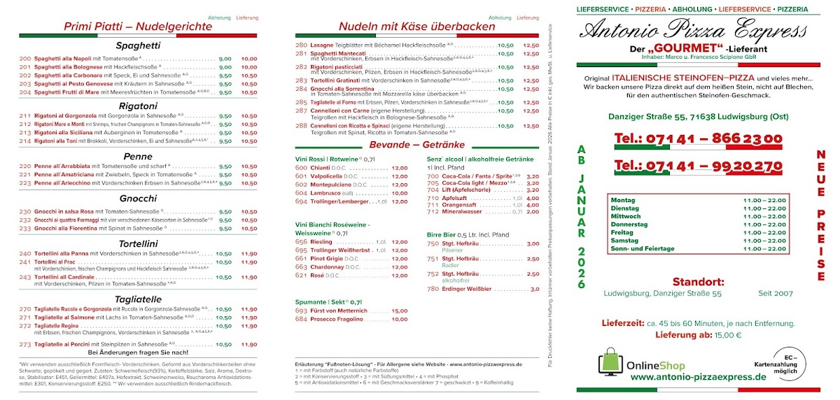 Menu Antonio Pizza Express-2