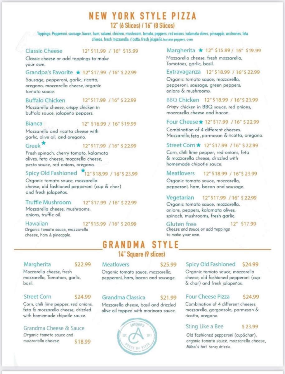 Menu Antonio's House Of Pizza-3