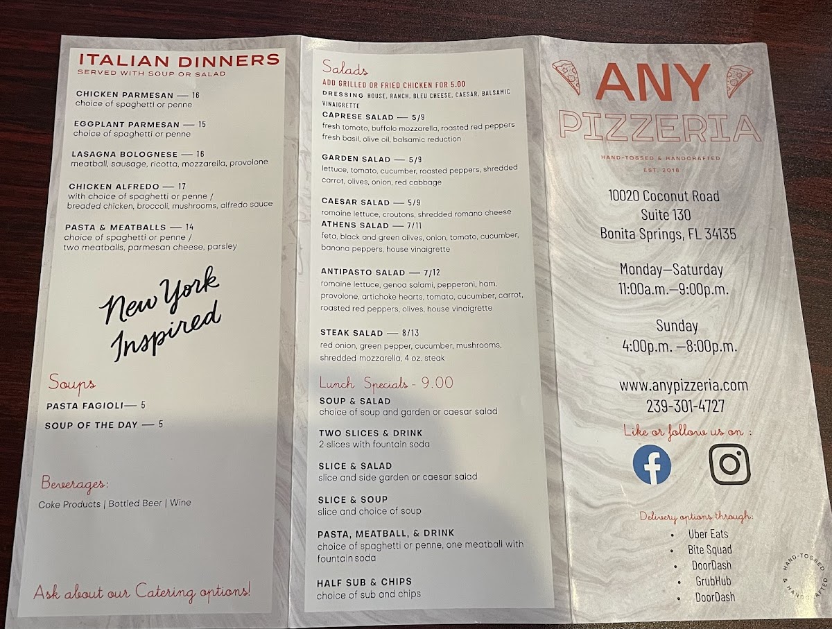 Menu A.n.y. Pizzeria-1