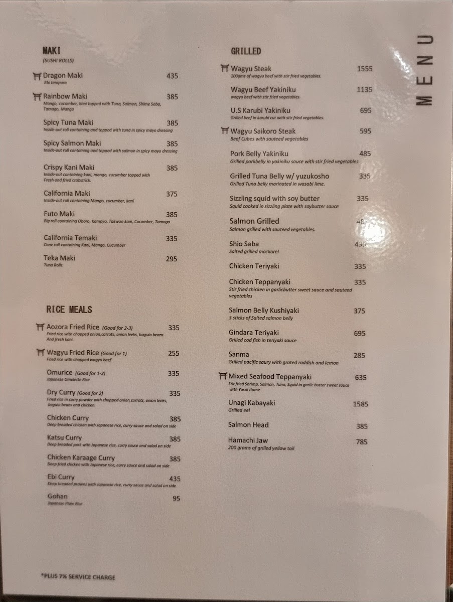 Menu Aozora At The Farm-2