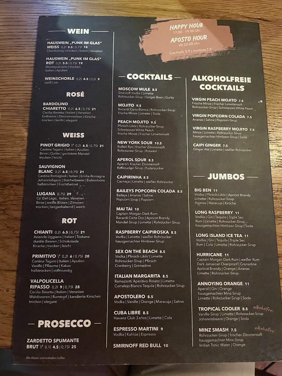 Menu Aposto Wuppertal - Im Gaskessel-1