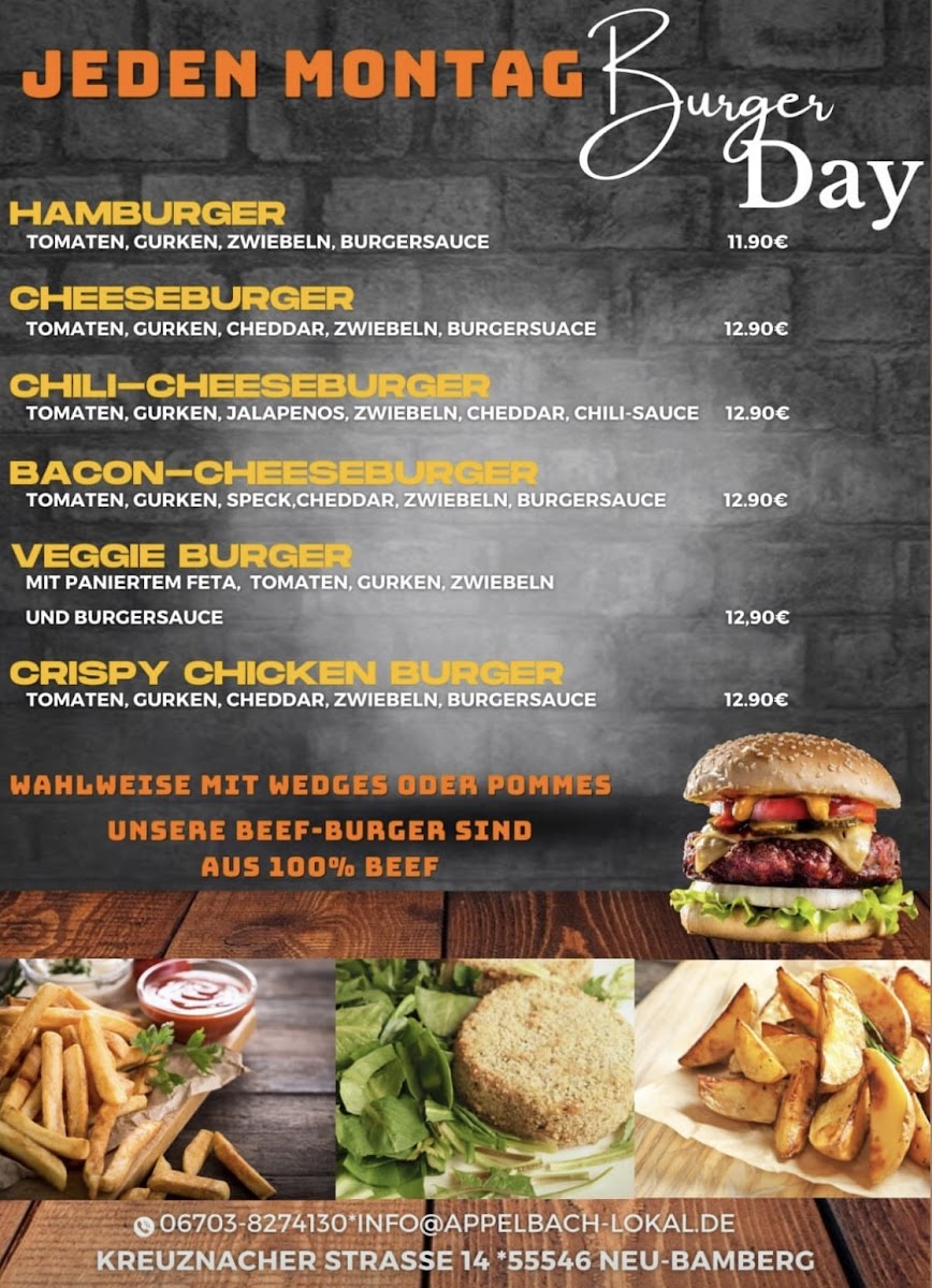 Menu Appelbach - Lokal-1