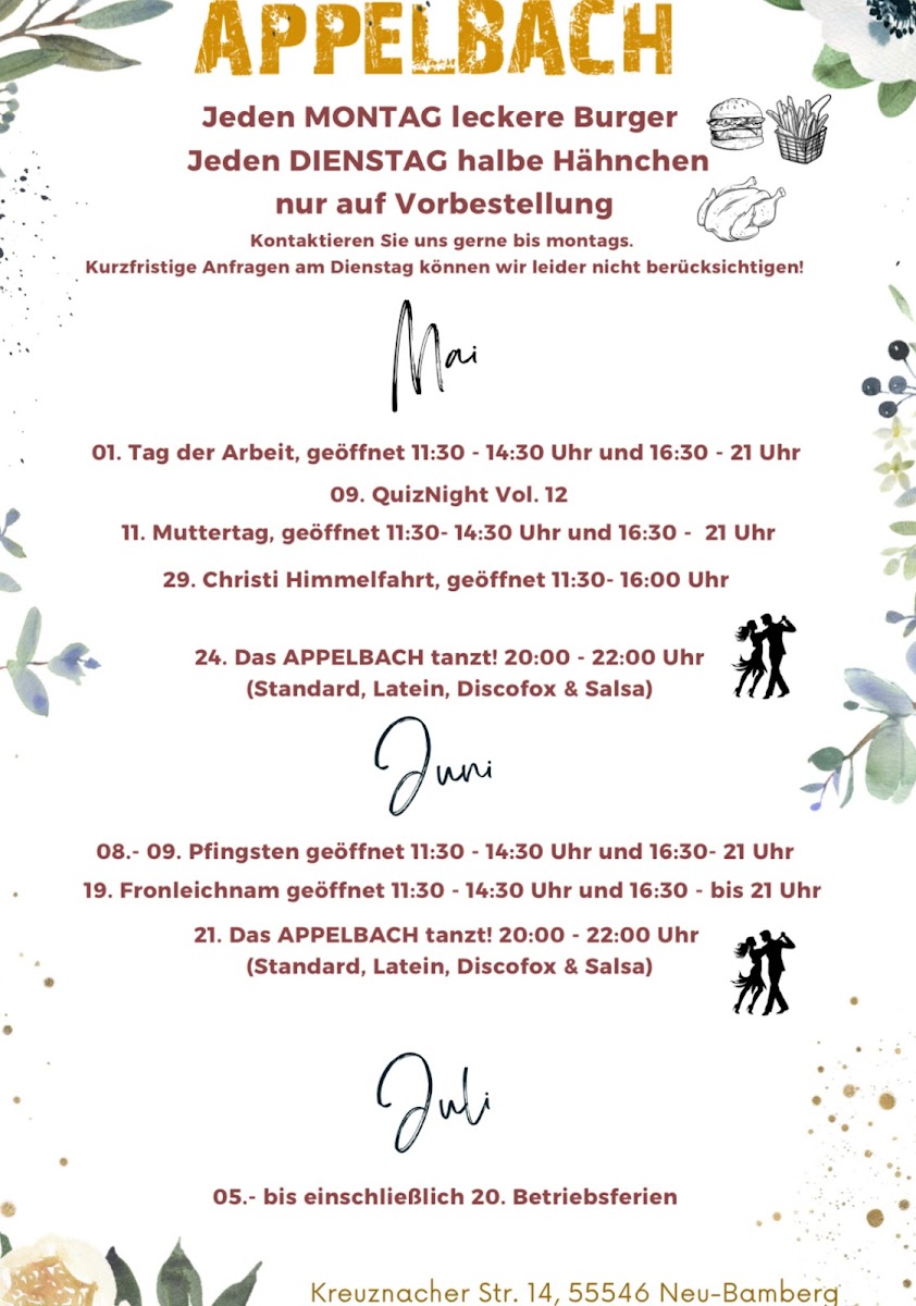 Menu Appelbach - Lokal-2