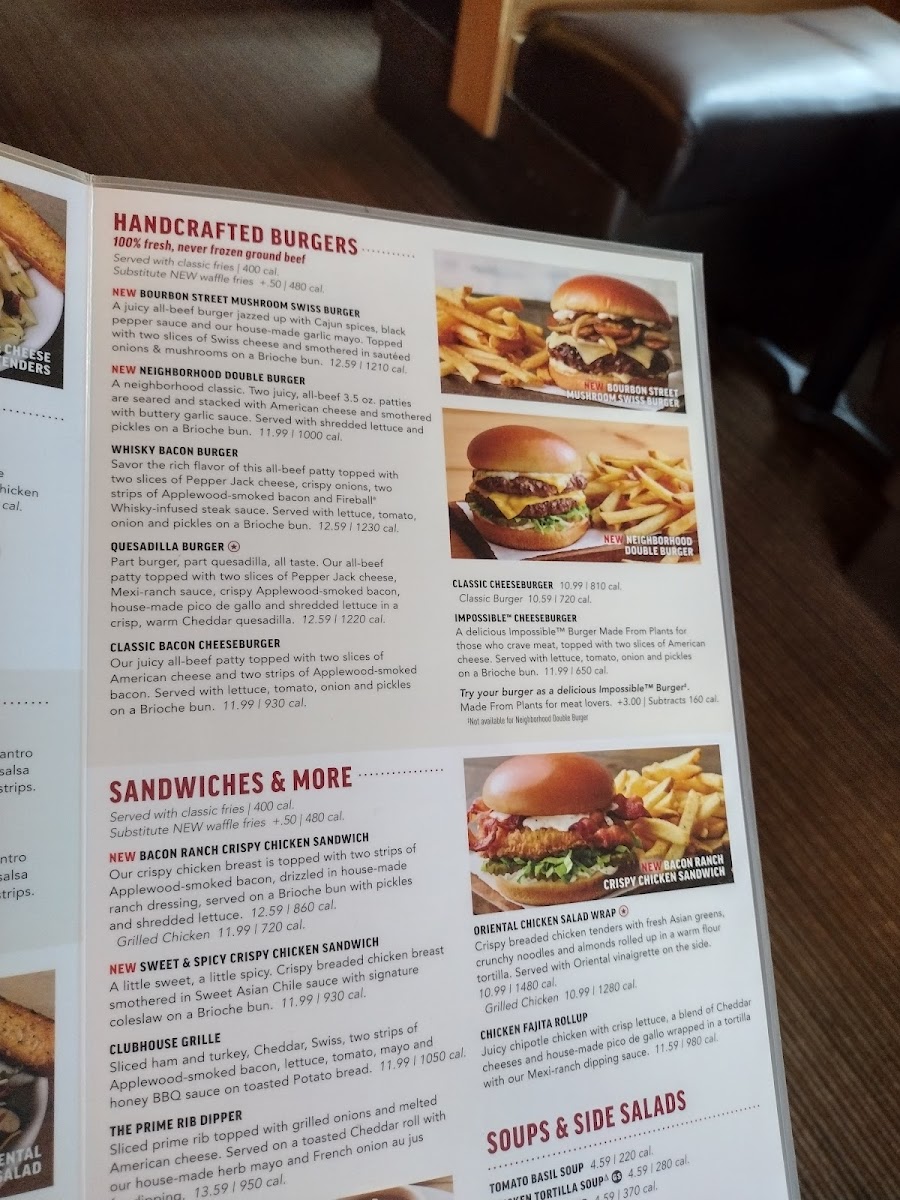 Menu Applebee's Grill + Bar-1