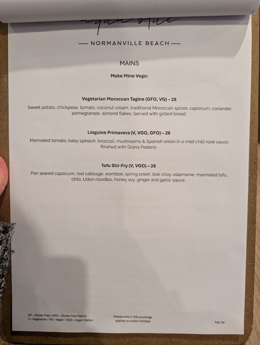Menu Aqua Blue Normanville Beach-6