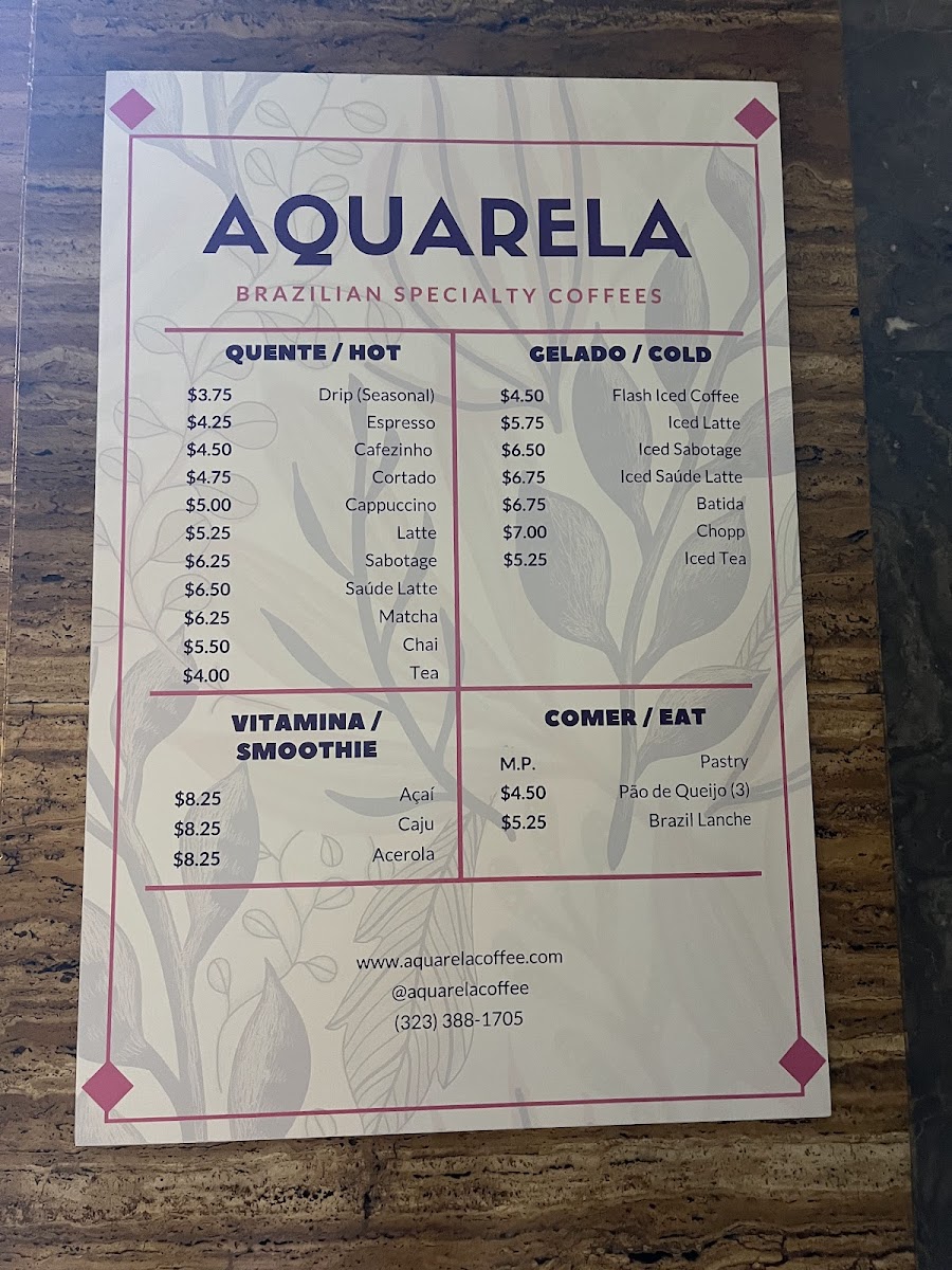 Menu Aquarela Coffee - Dtla-7