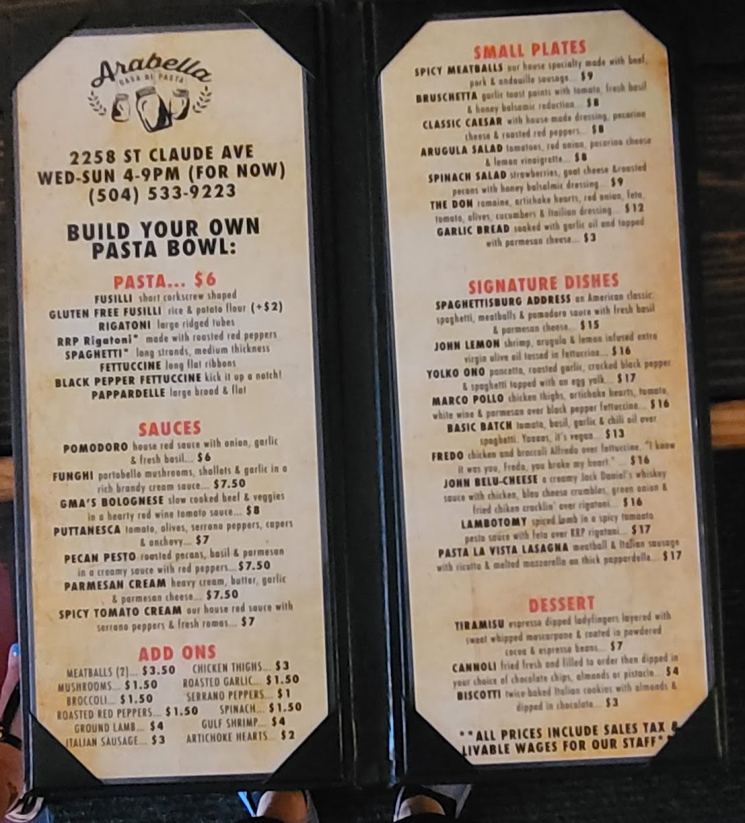 Menu Arabella Casa Di Pasta-10