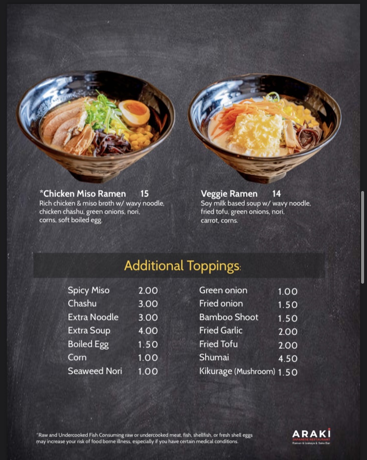 Menu Araki Ramen & Bubble Tea-6