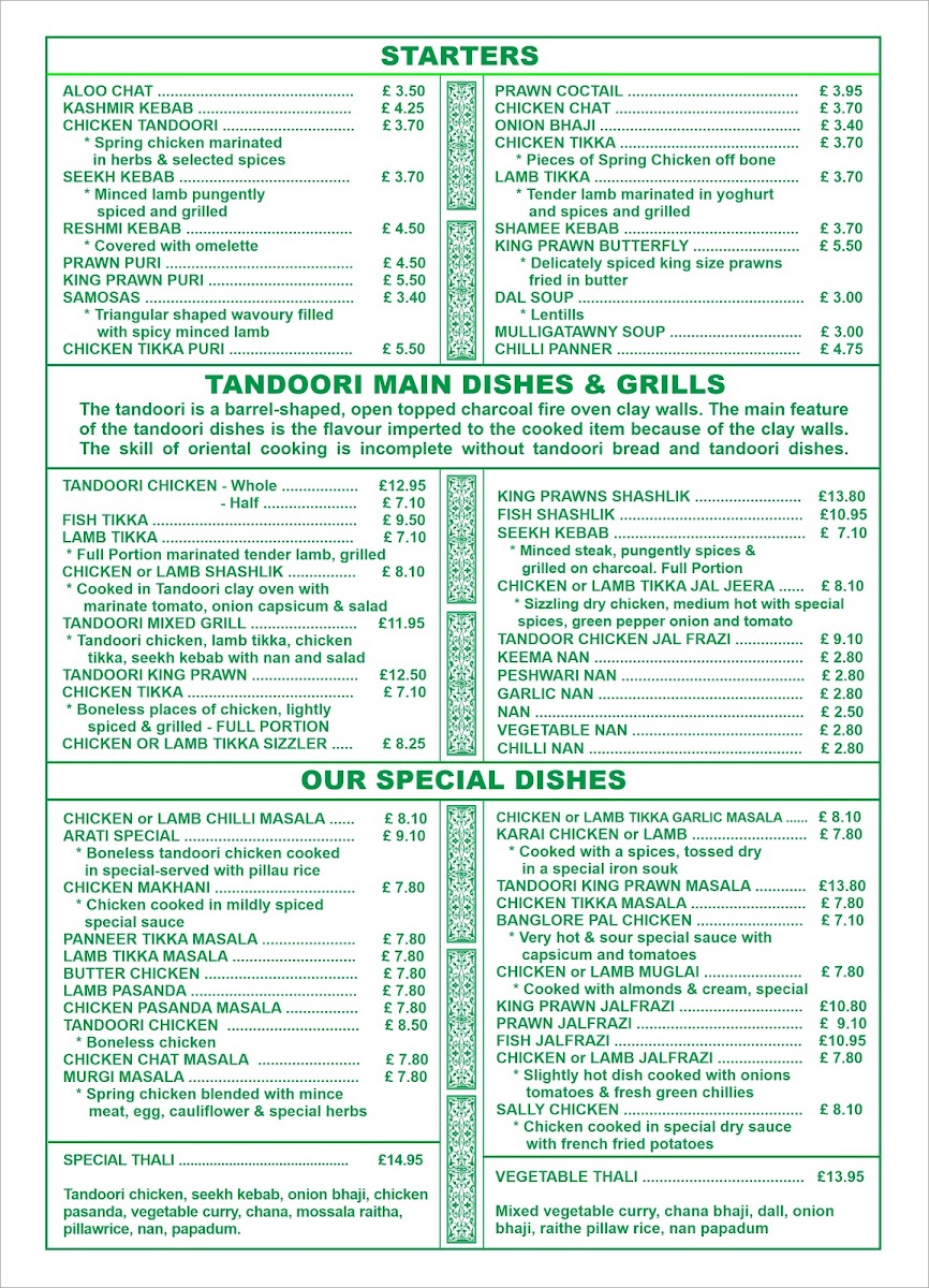 Menu Arati Tandoori-2