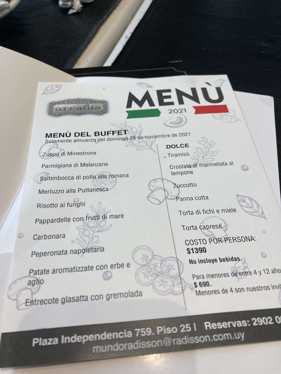 Menu Arcadia-1