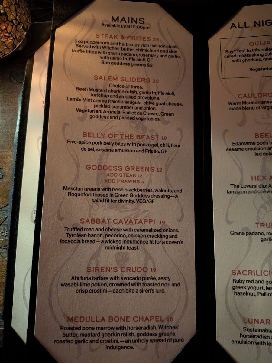 Menu Arcana Food And Spirits-10