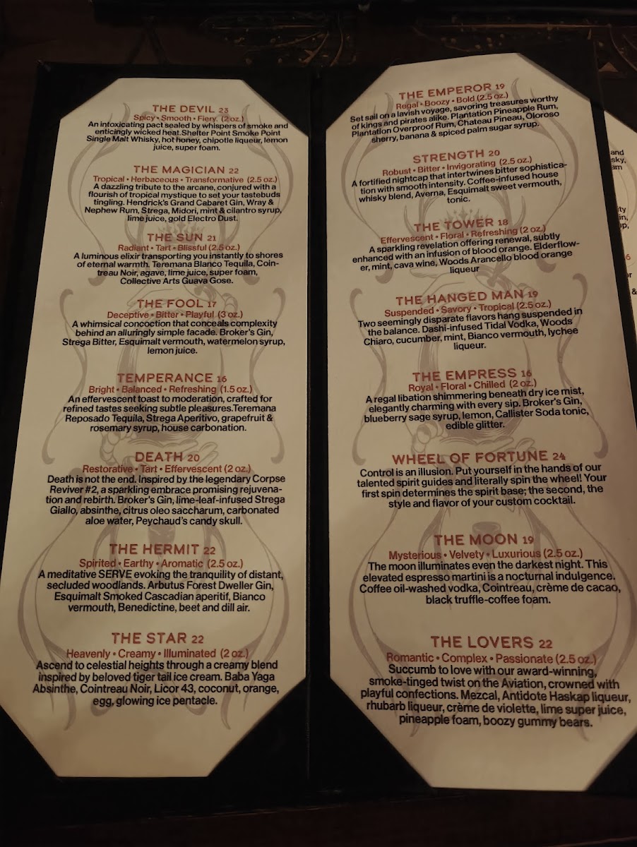 Menu Arcana Food And Spirits-3