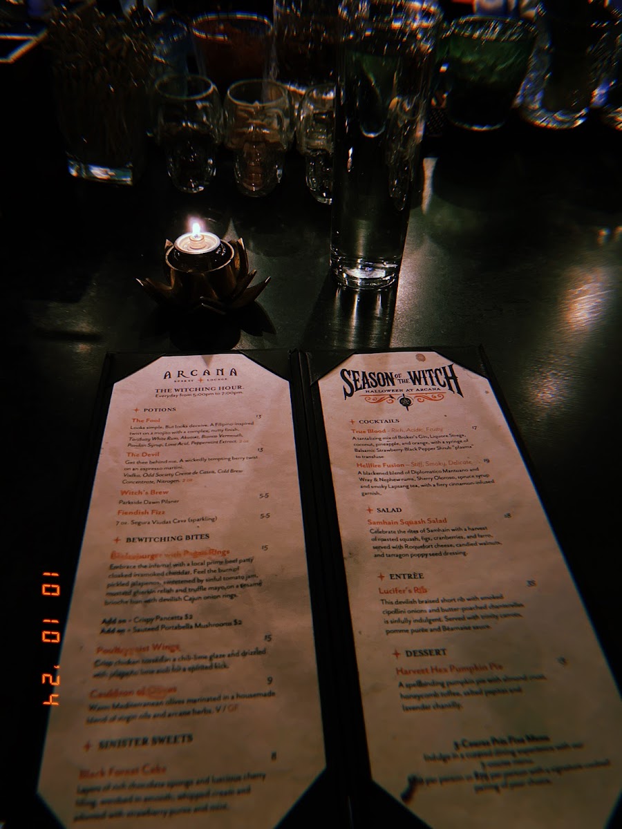Menu Arcana Food And Spirits-7
