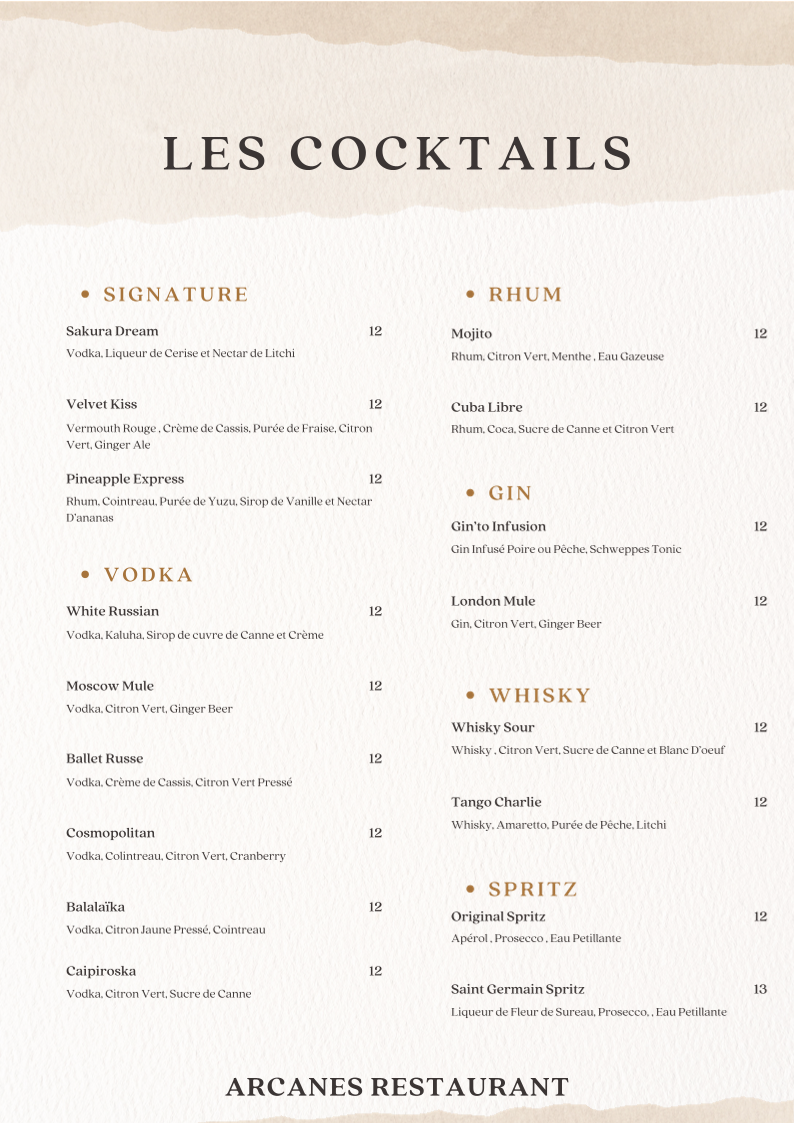 Menu Arcanes-2