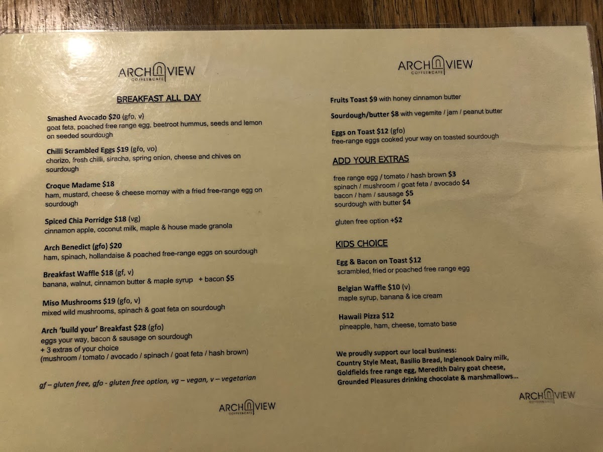 Menu Arch View Cafe-2