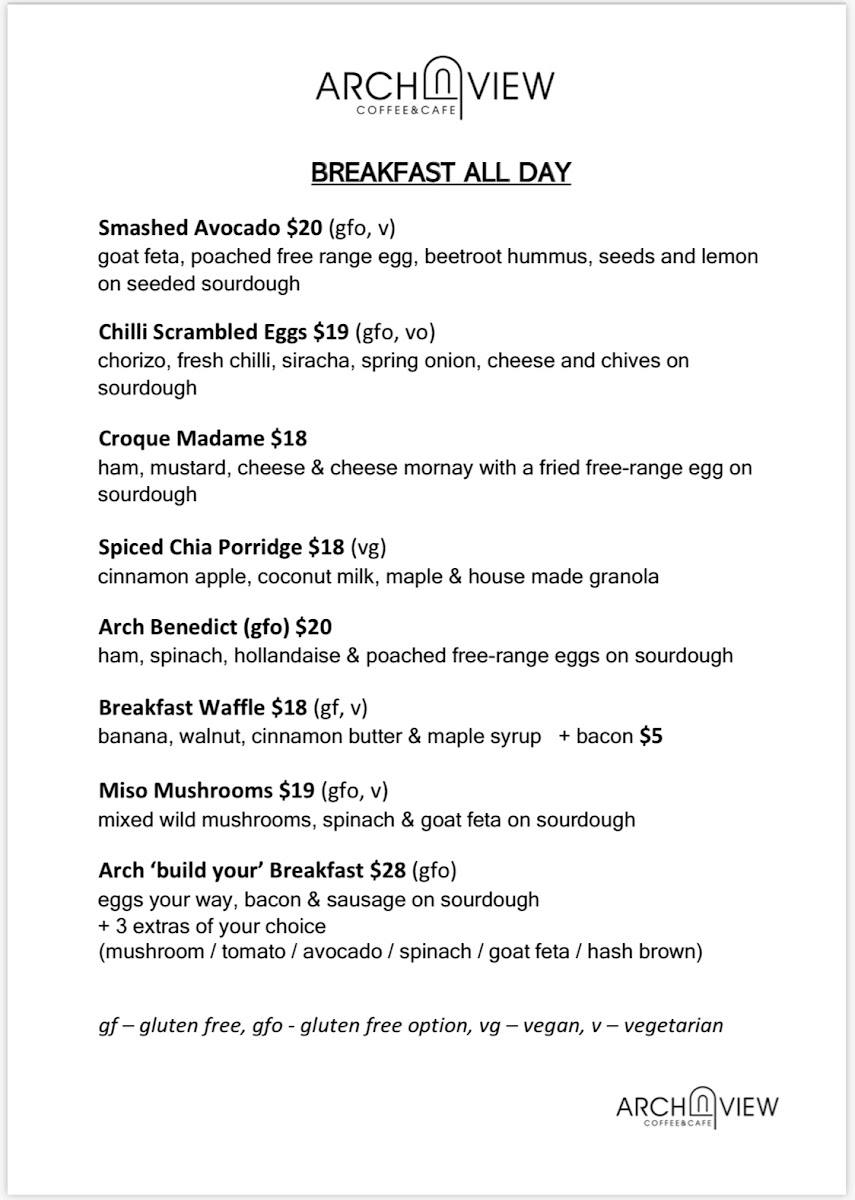 Menu Arch View Cafe-4