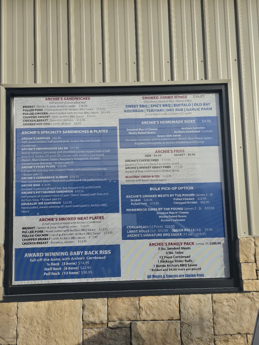 Menu Archie's Bbq-4