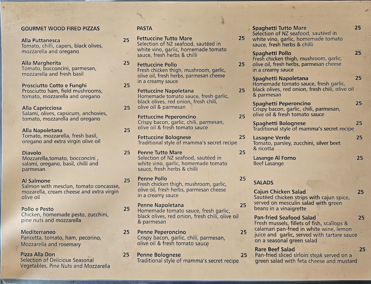 Menu Archie's Restaurant & Pizzeria-1