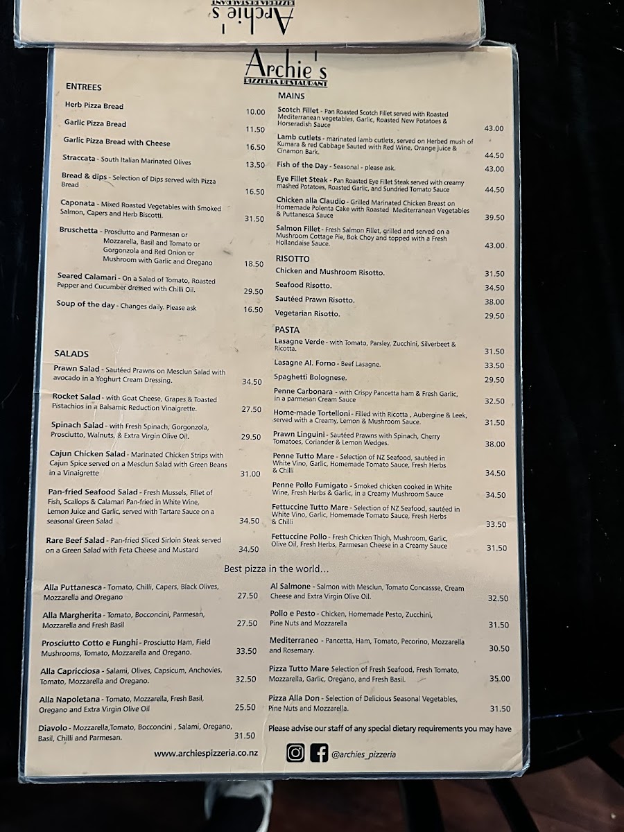 Menu Archie's Restaurant & Pizzeria-6