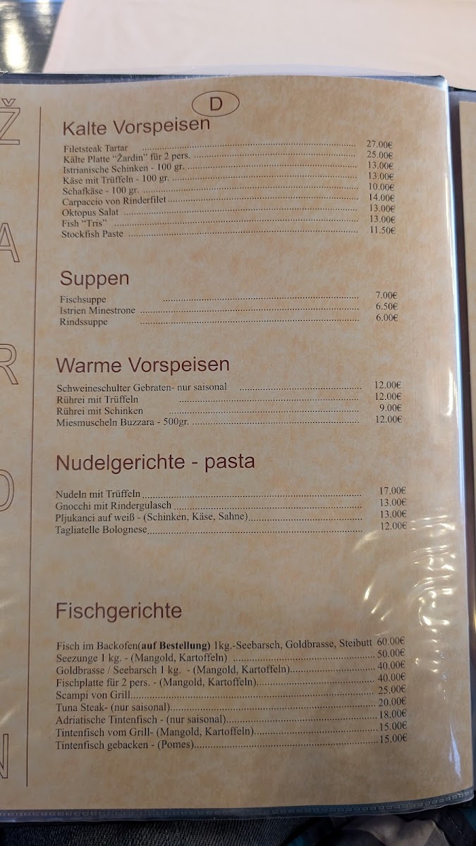 Menu 'žardin' Traditional Restaurant-6