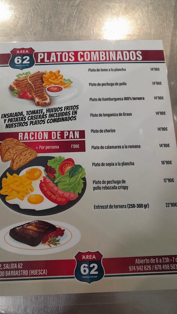 Menu Area 62 El Pueyo-6