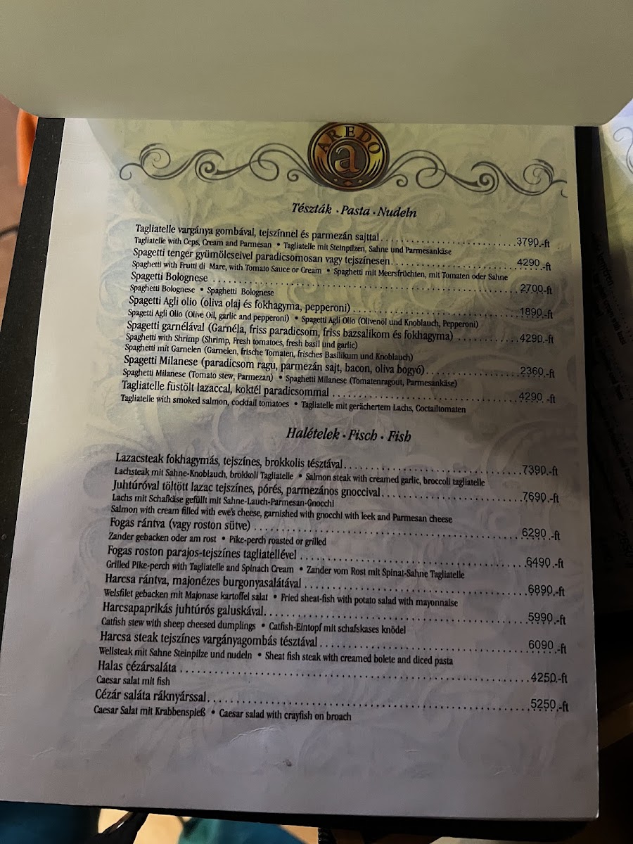 Menu Aredo Restaurant, Café-4