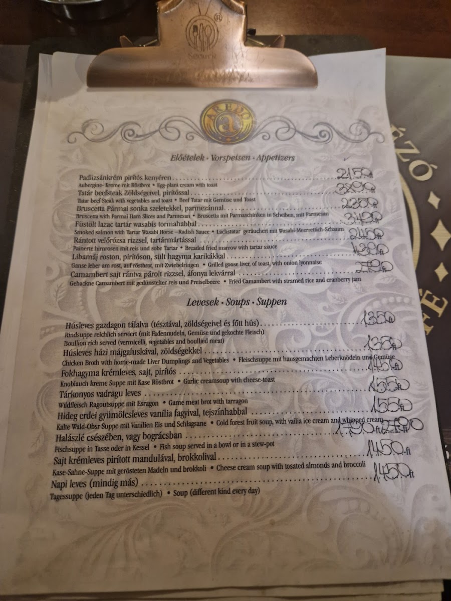 Menu Aredo Restaurant, Café-7
