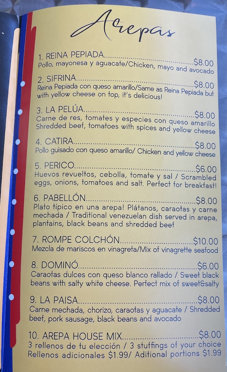 Arepa House Menu-4