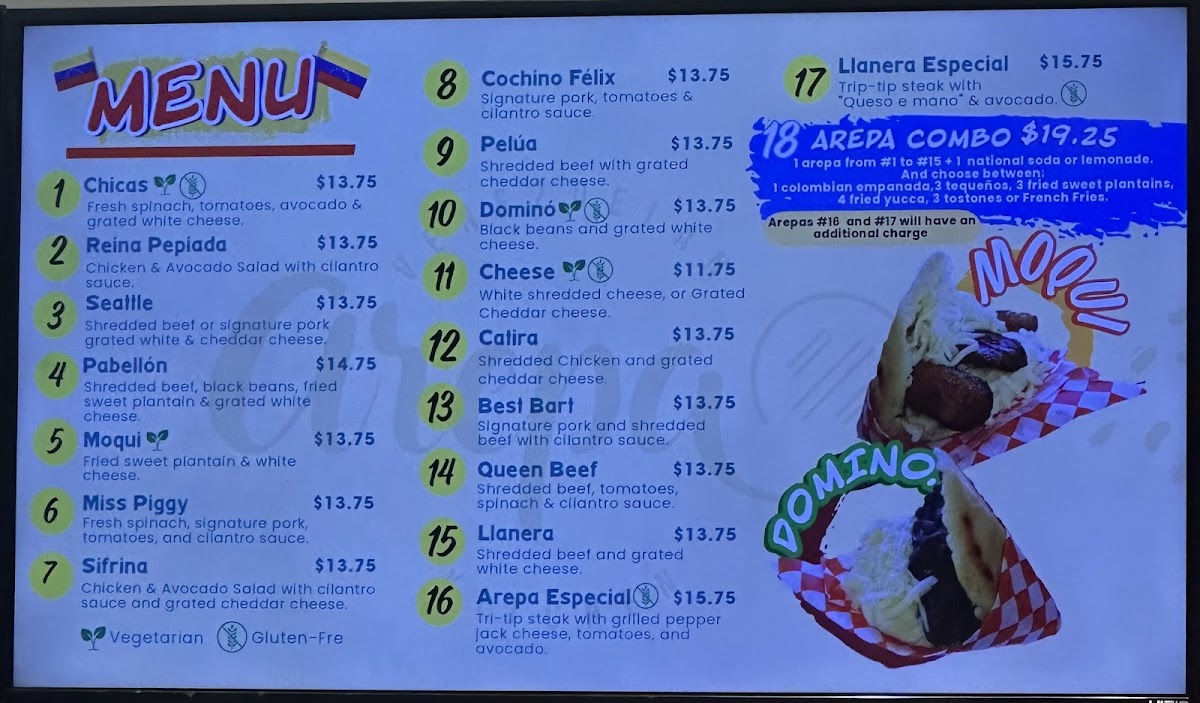 Menu Arepa Venezuelan Kitchen-2