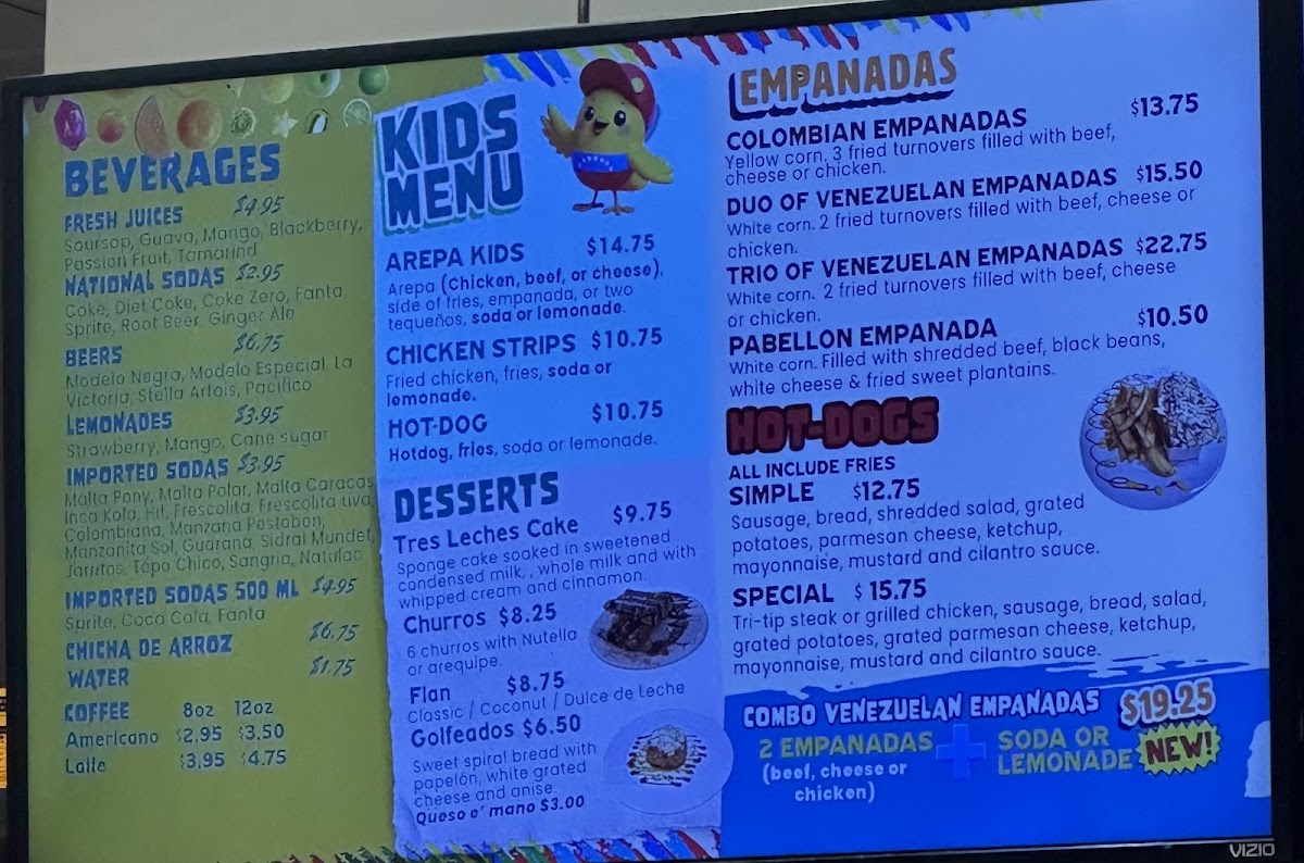 Menu Arepa Venezuelan Kitchen-3