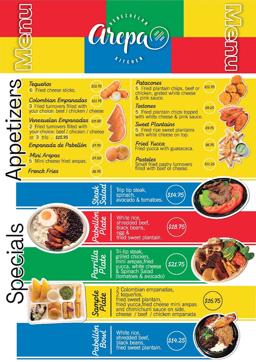 Menu Arepa Venezuelan Kitchen-4