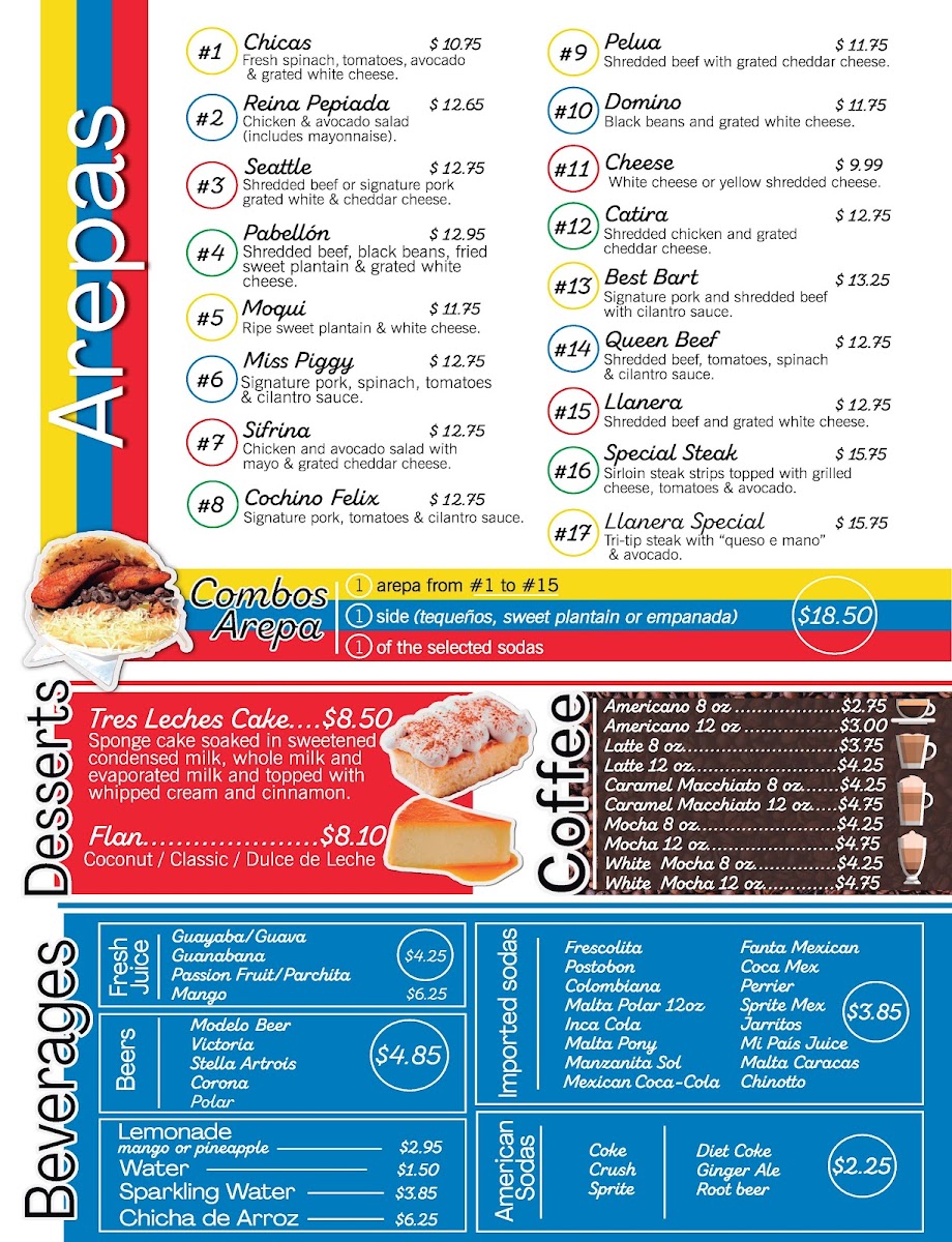 Menu Arepa Venezuelan Kitchen-5