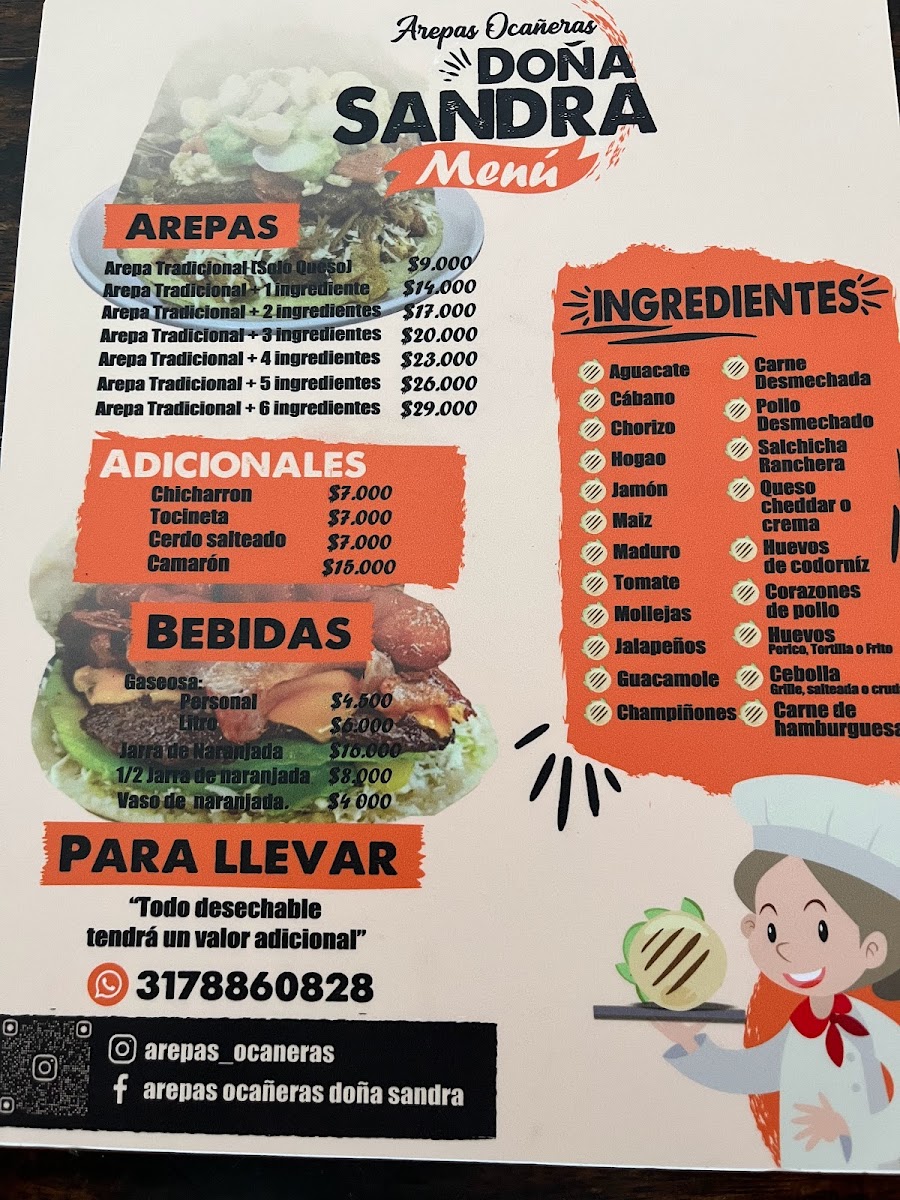 Menu Arepas Ocañeras Doña Sandra-3