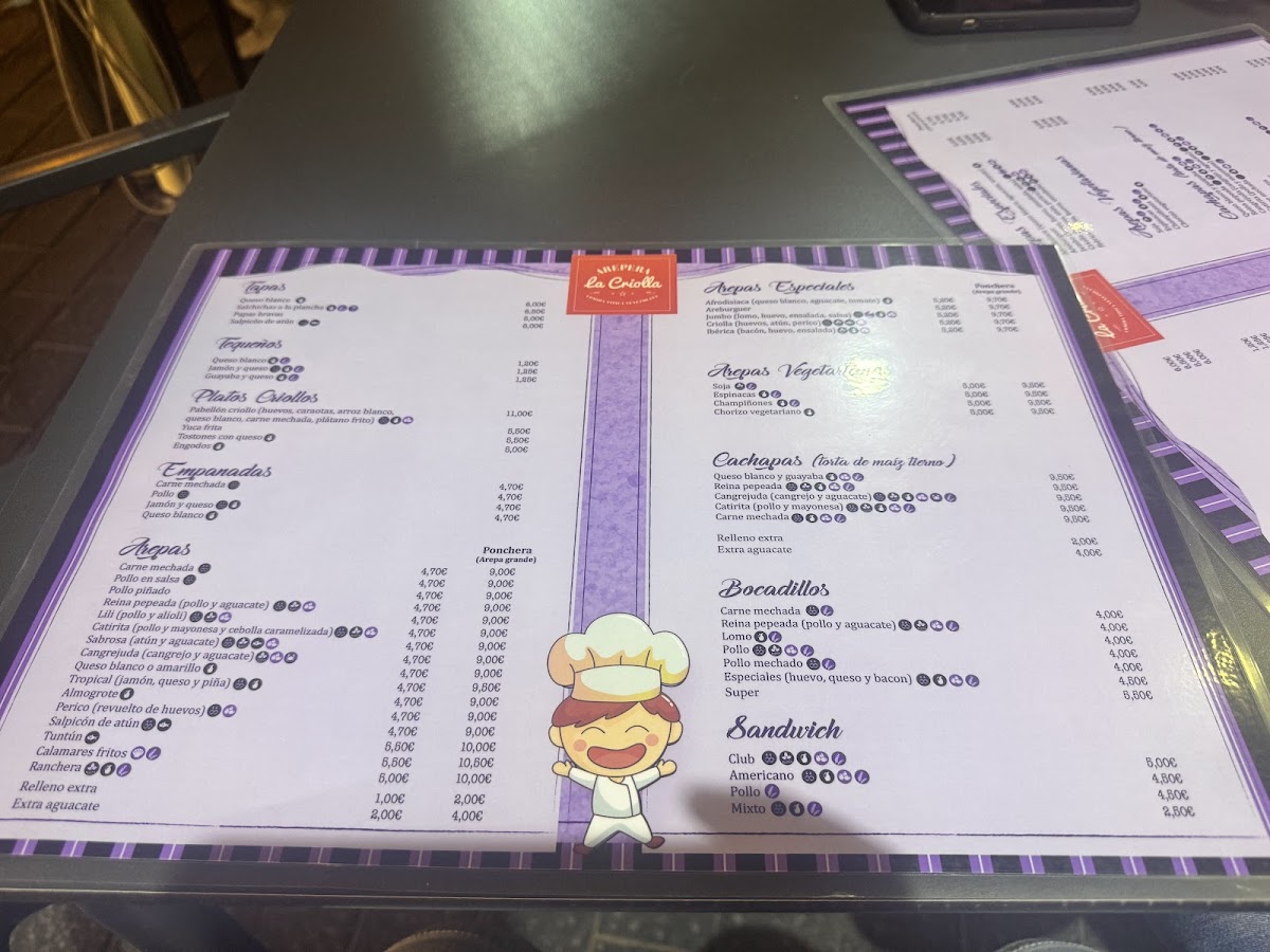 Menu Arepera La Criolla-2