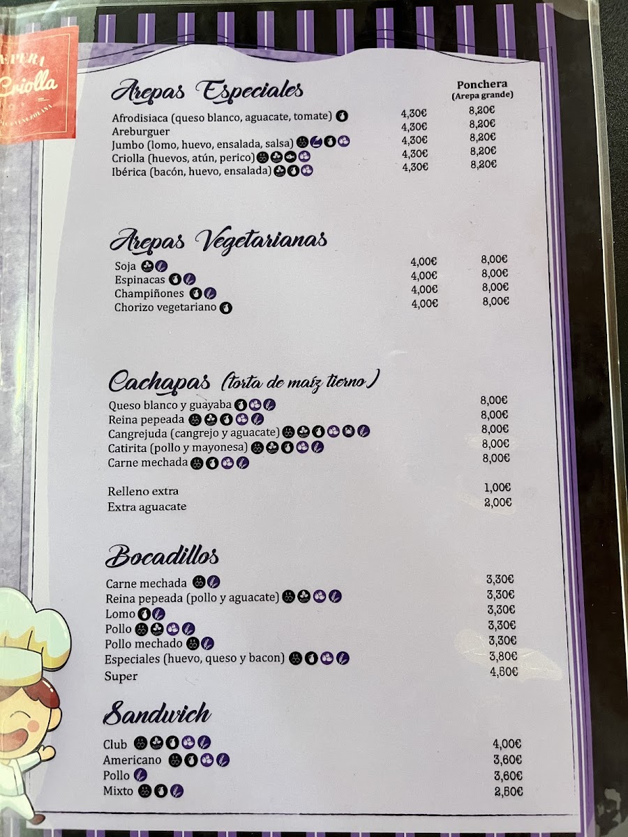 Menu Arepera La Criolla-7